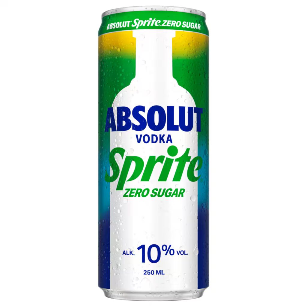 Absolut Vodka mit Sprite Zero Sugar 0,25l EINWEG