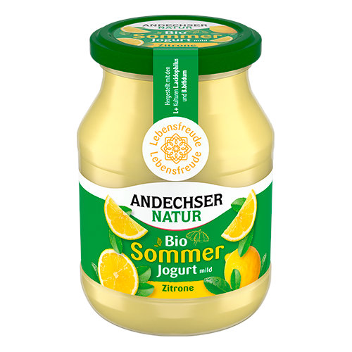 Andechser Natur Bio Sommer Joghurt Zitrone 500g MEHRWEG