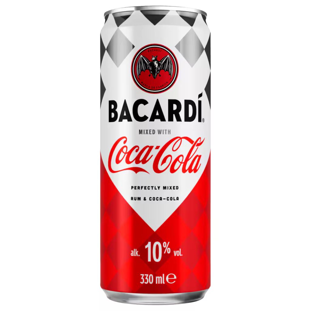 Bacardi Rum und Coca-Cola 0,33l EINWEG