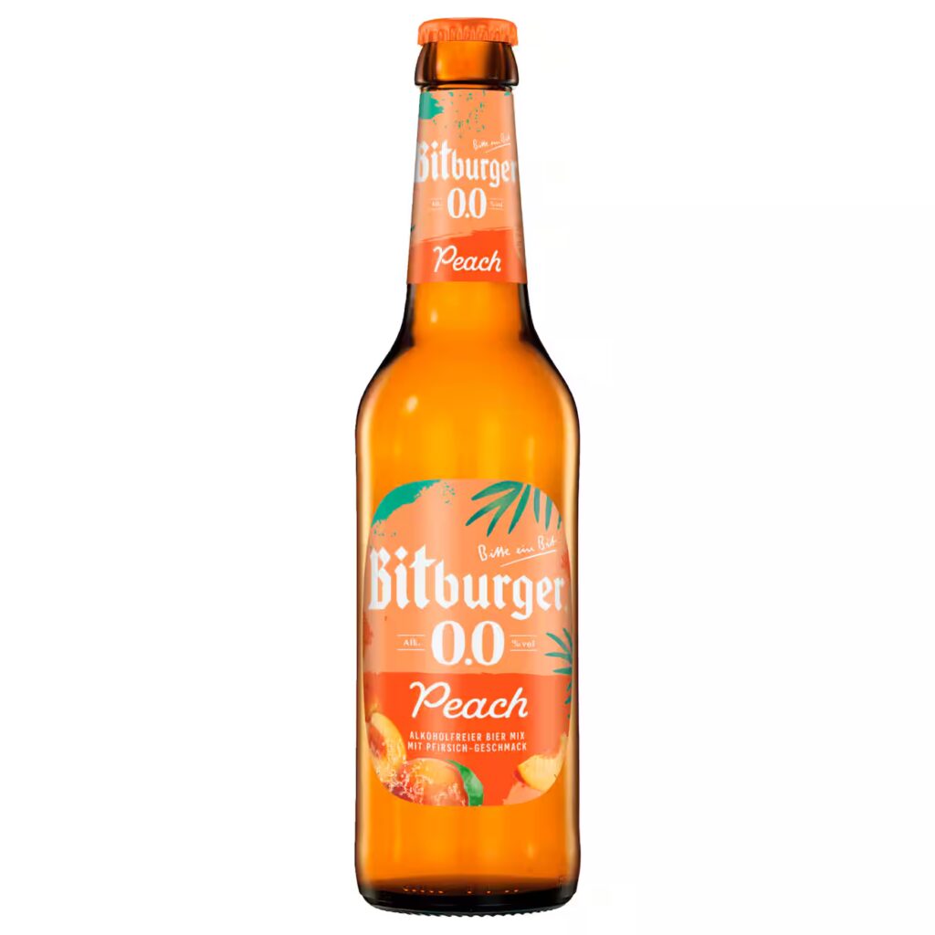 Bitburger 0,0 % Peach 0,33l MEHRWEG