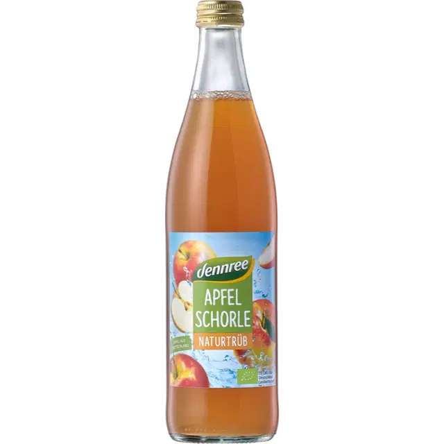 Denree Apfelschorle naturtrüb 0,5l MEHRWEG