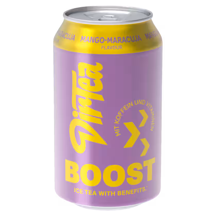 DirTea Boost Eistee mit Mango und Maracujageschmack 0,33l EINWEG