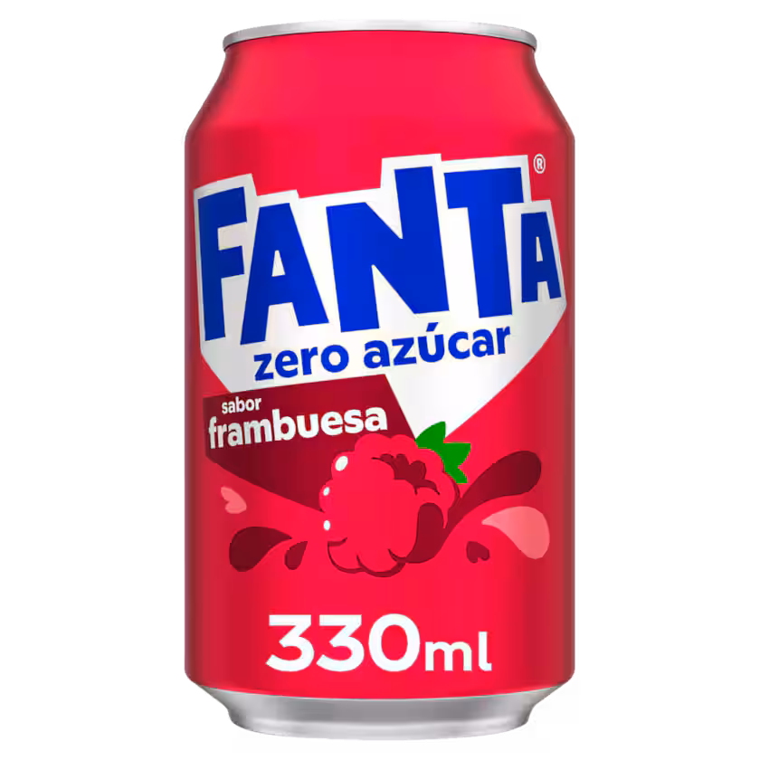 Fanta zero azúcar frambuesa 0,33l EINWEG