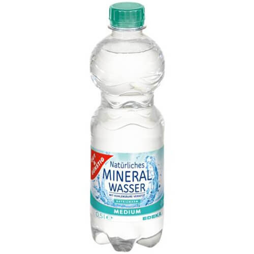 Gut & Günstig natürliches Mineralwasser Medium 0,5l EINWEG