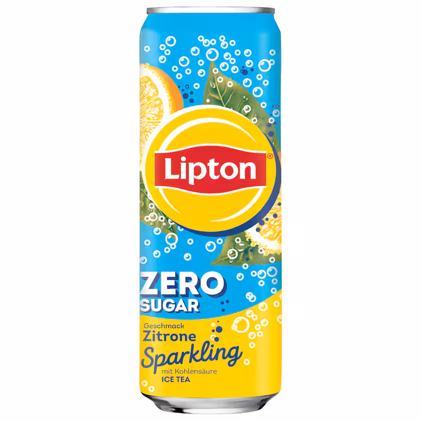 Lipton Sparkling Ice Tea Zitrone ohne Zucker 0,33l EINWEG