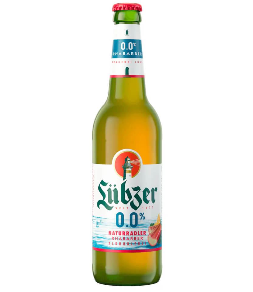 Lübzer 0,0% Naturradler Rhabarber alkoholfrei 0,5l MEHRWEG