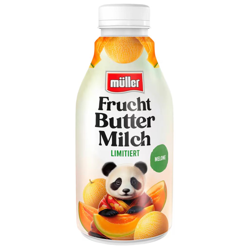 MÜLLER Fruchtbuttermilch Limitiert Honigmelone EINWEG