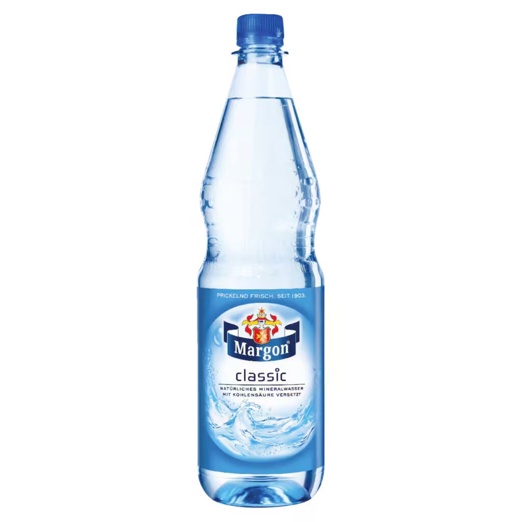 Margon Mineralwasser mit Kohlensäure Classic 1l MEHRWEG