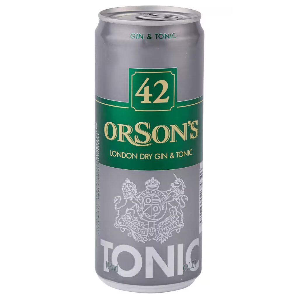 Orson’s 42 London Dry Gin & Tonic 0,33l EINWEG