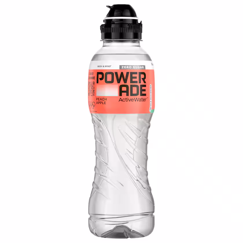 Powerade Active Water Peach Apple Zero 0,5l EINWEG