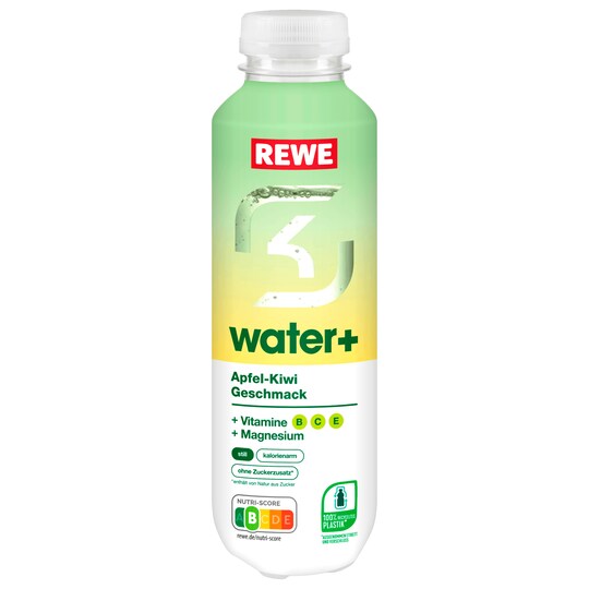 REWE Water+ Apfel Kiwi 0,5l EINWEG