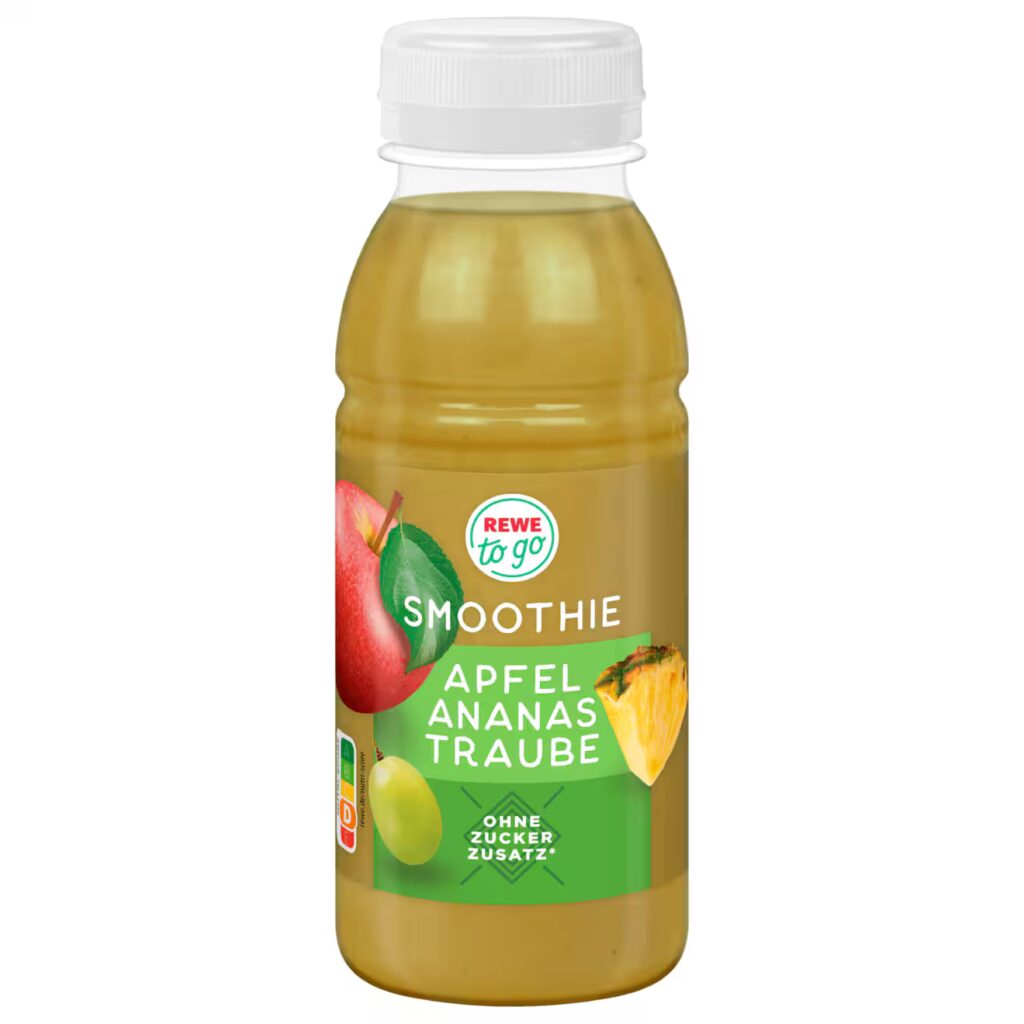 REWE to go Smoothie Apfel Ananas Traube 0,25l EINWEG