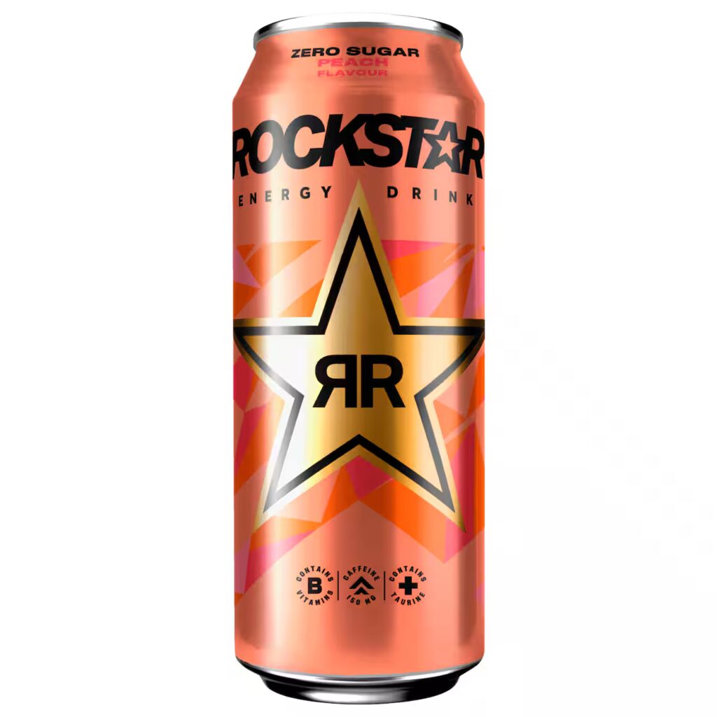 Rockstar Energy Drink Zero Sugar Peach 0,5l EINWEG