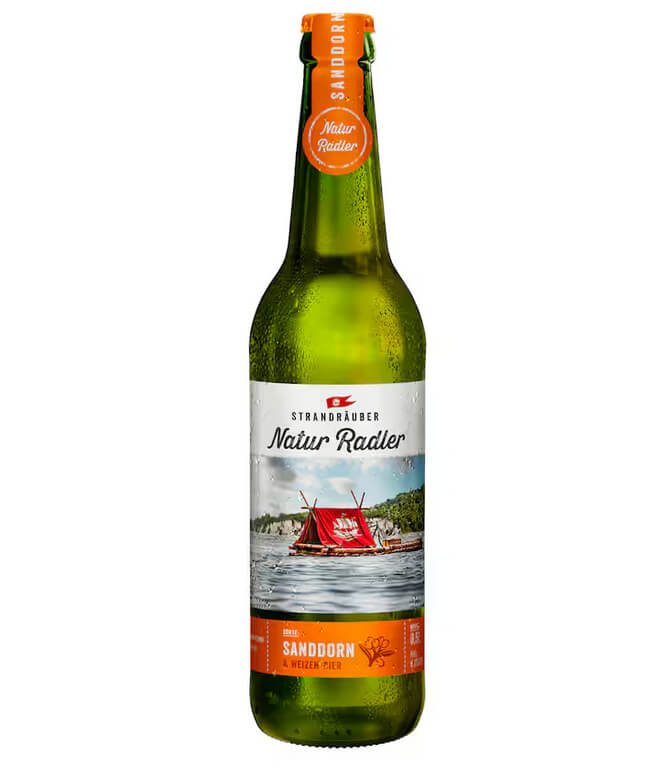 Strandräuber Natur Radler Sanddorn & Weizen Bier 0,5l