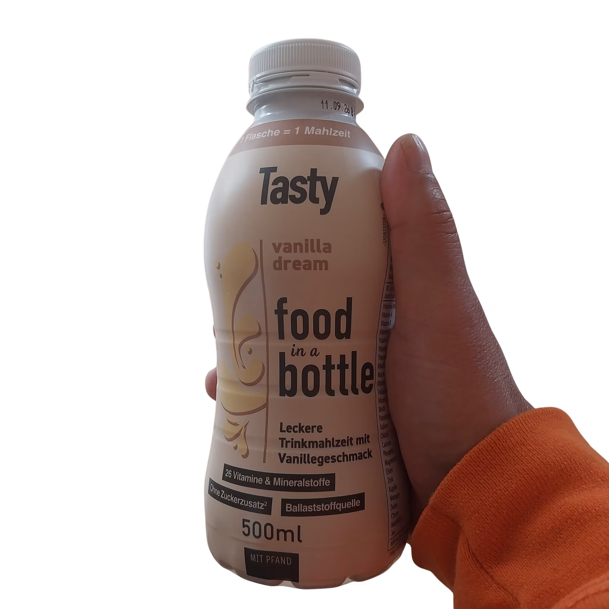 Tasty food in a bottle vanilla dream 0,5l EINWEG