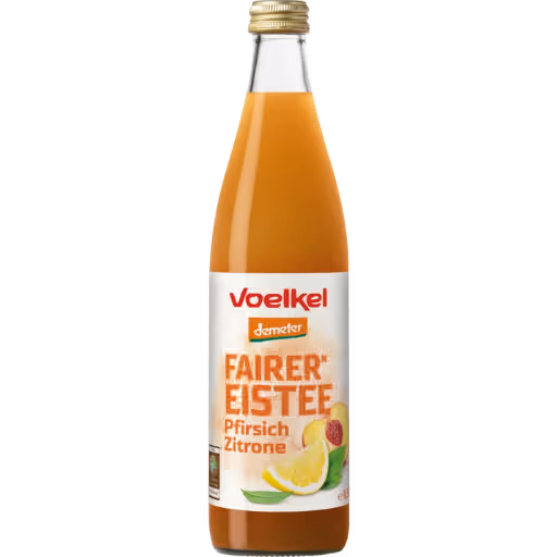 Voekel Demeter Pfirsich Zitronen Eistee 0,5l MEHRWEG