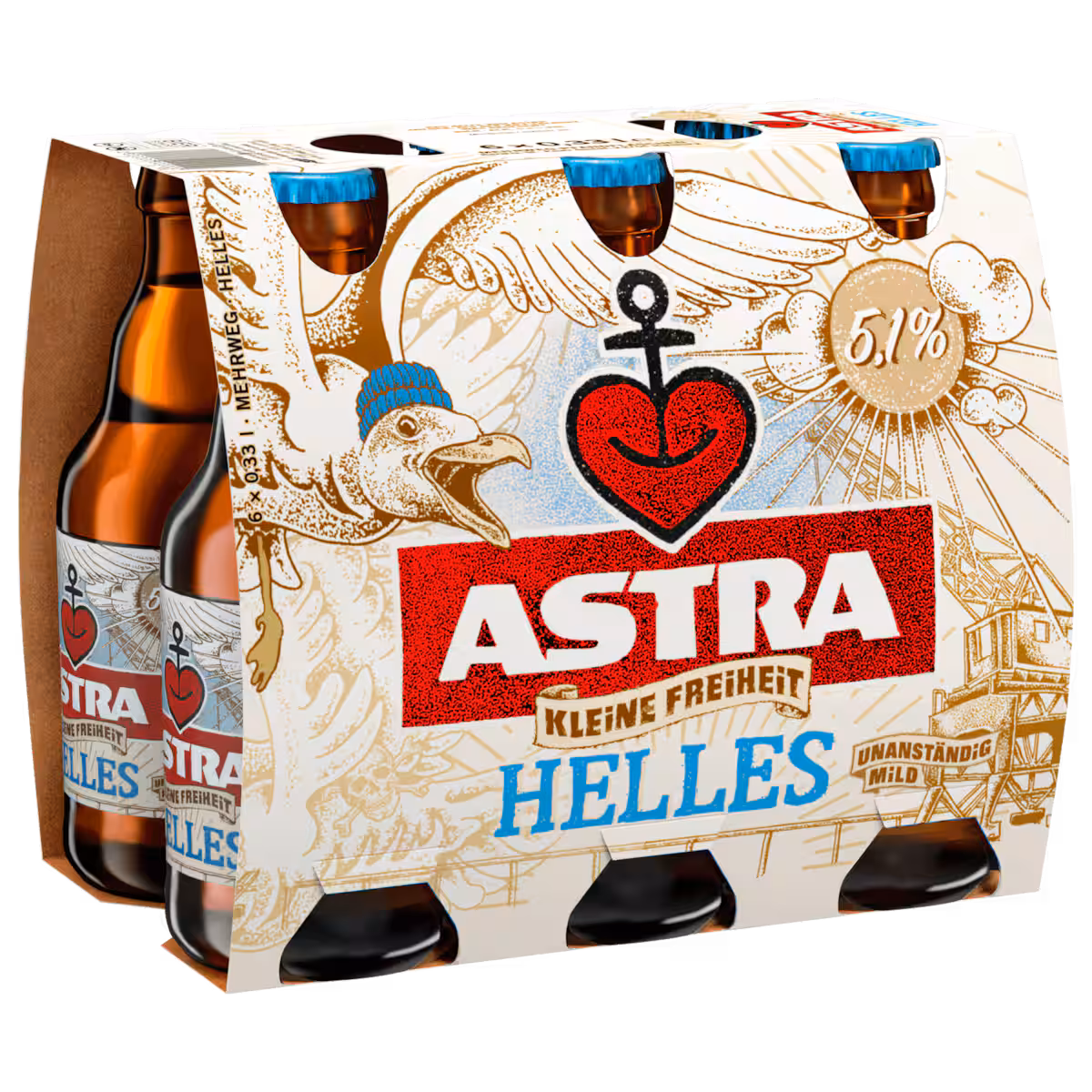 Astra Kleine Freiheit Helles 6×0,33l MEHRWEG