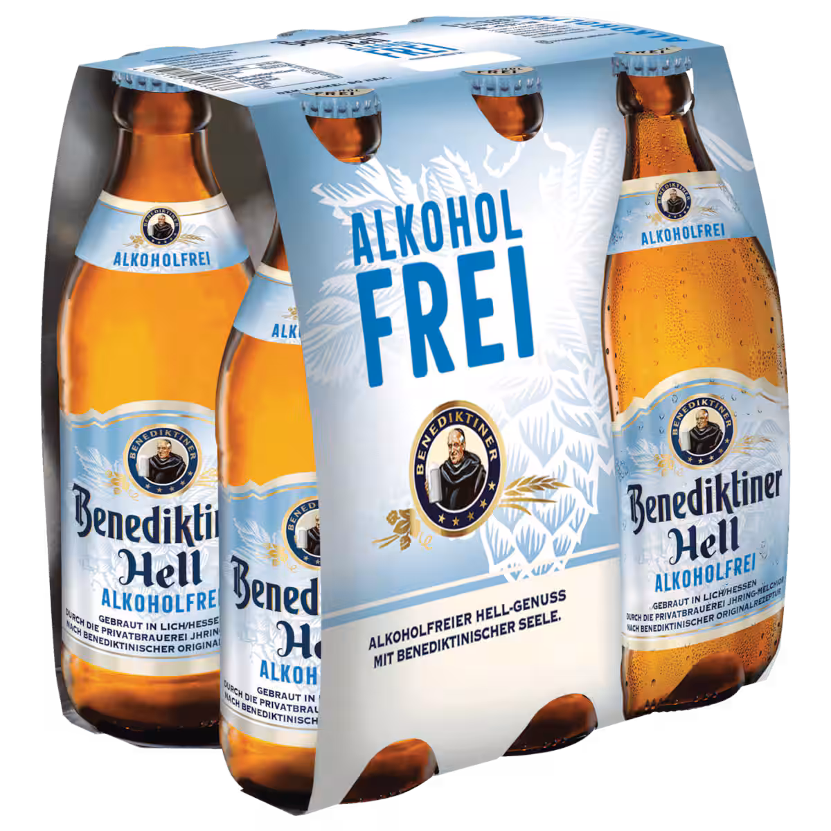 Benediktiner Hell Alkoholfrei 6×0,33l MEHRWEG