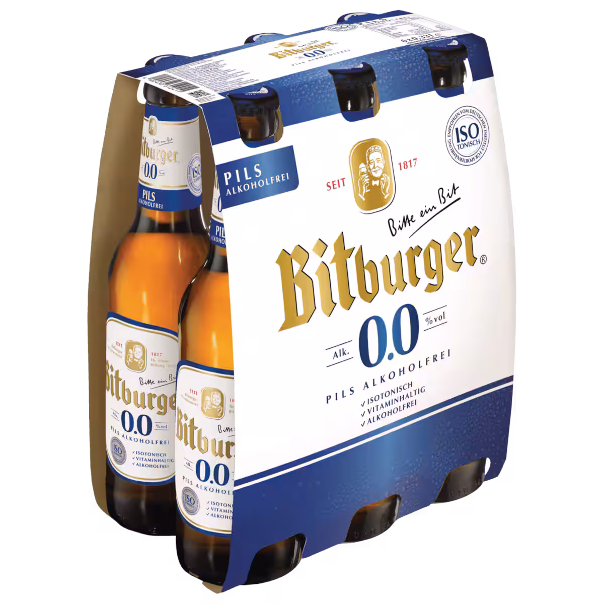 Bitburger Pils 0,0% alkoholfrei 6×0,33l MEHRWEG