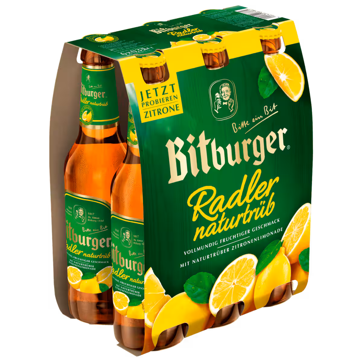 Bitburger Radler naturtrüb 6×0,33l MEHRWEG