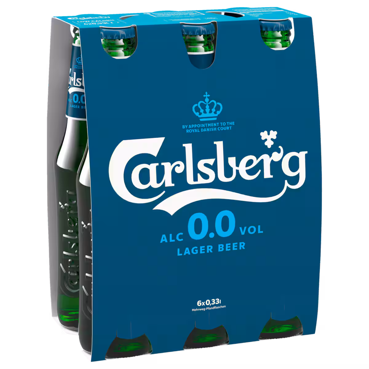 Carlsberg Lager Beer 0,0% alkoholfrei 6×0,33l MEHRWEG