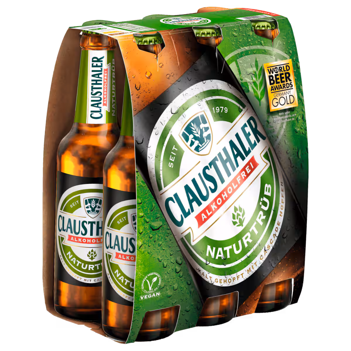 Clausthaler Naturtrüb alkoholfrei 6×0,33l MEHRWEG