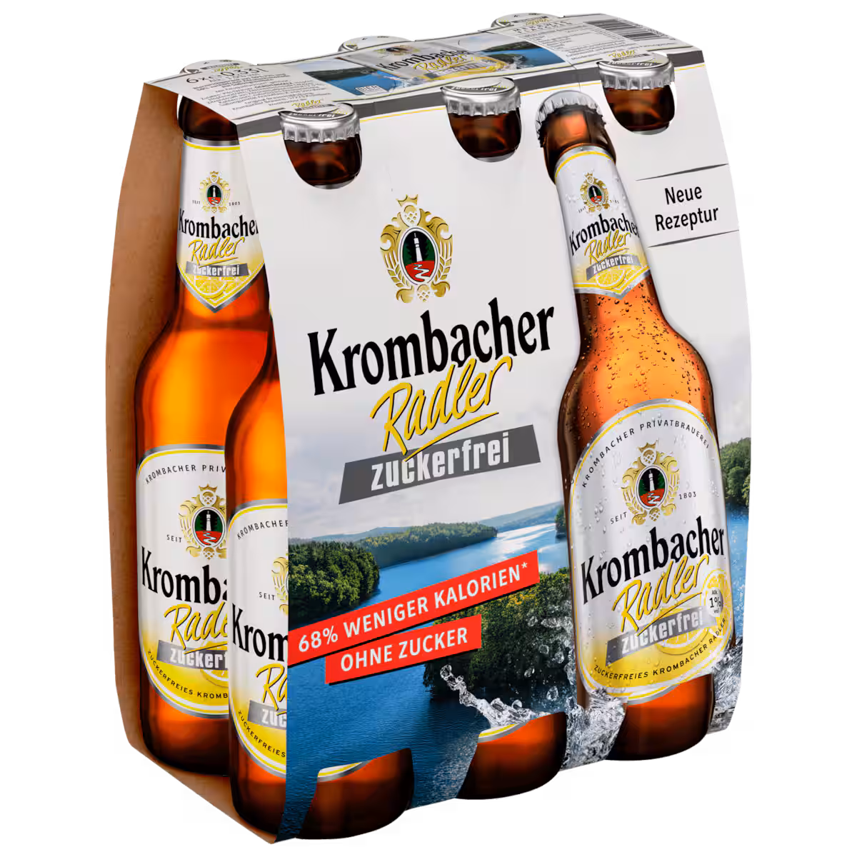 Krombacher Radler zuckerfrei 6×0,33l MEHRWEG
