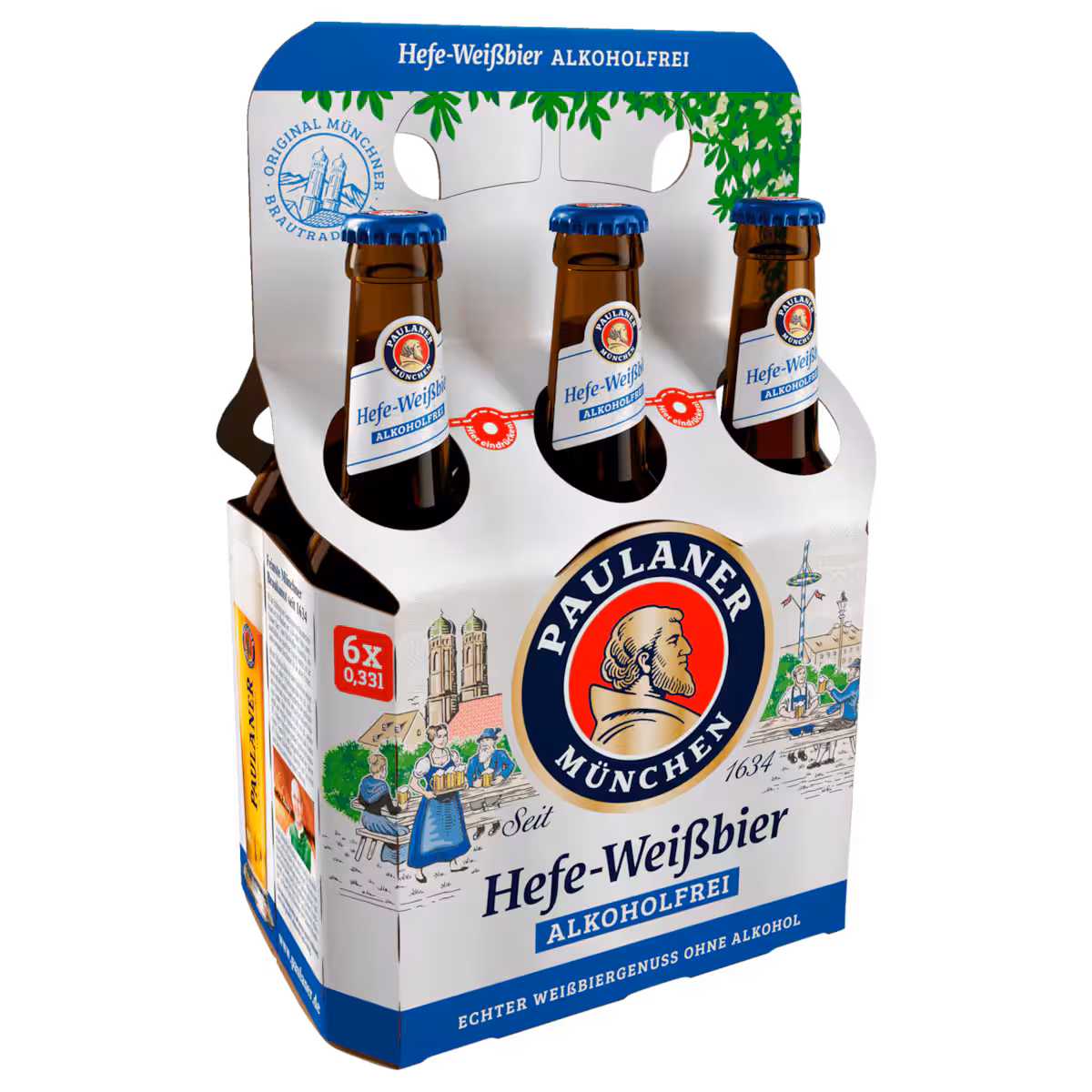 Paulaner Hefe-Weißbier alkoholfrei 6×0,33l MEHRWEG