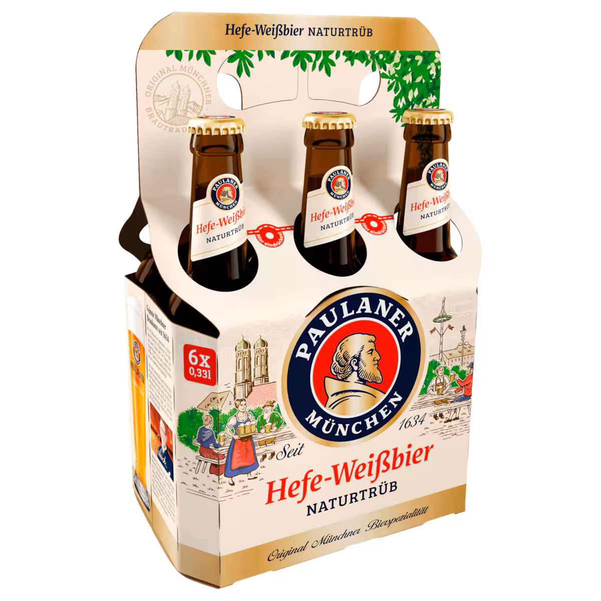 Paulaner Hefe-Weißbier naturtrüb 6×0,33l MEHRWEG