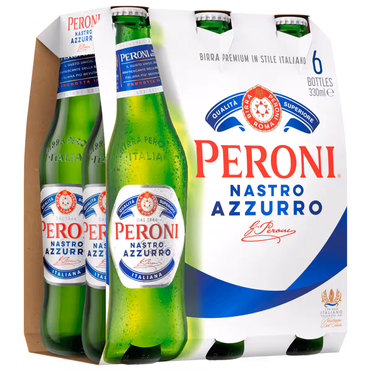 Peroni Nastro Azzurro Lagerbier 6×0,33l MEHRWEG